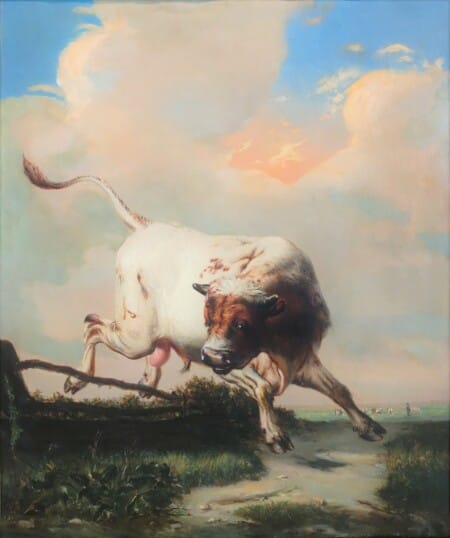 Wilder Stier - Ölgemälde von Carl Rudolf Huber <br><span class="got-person">Carl Rudolf Huber</span>