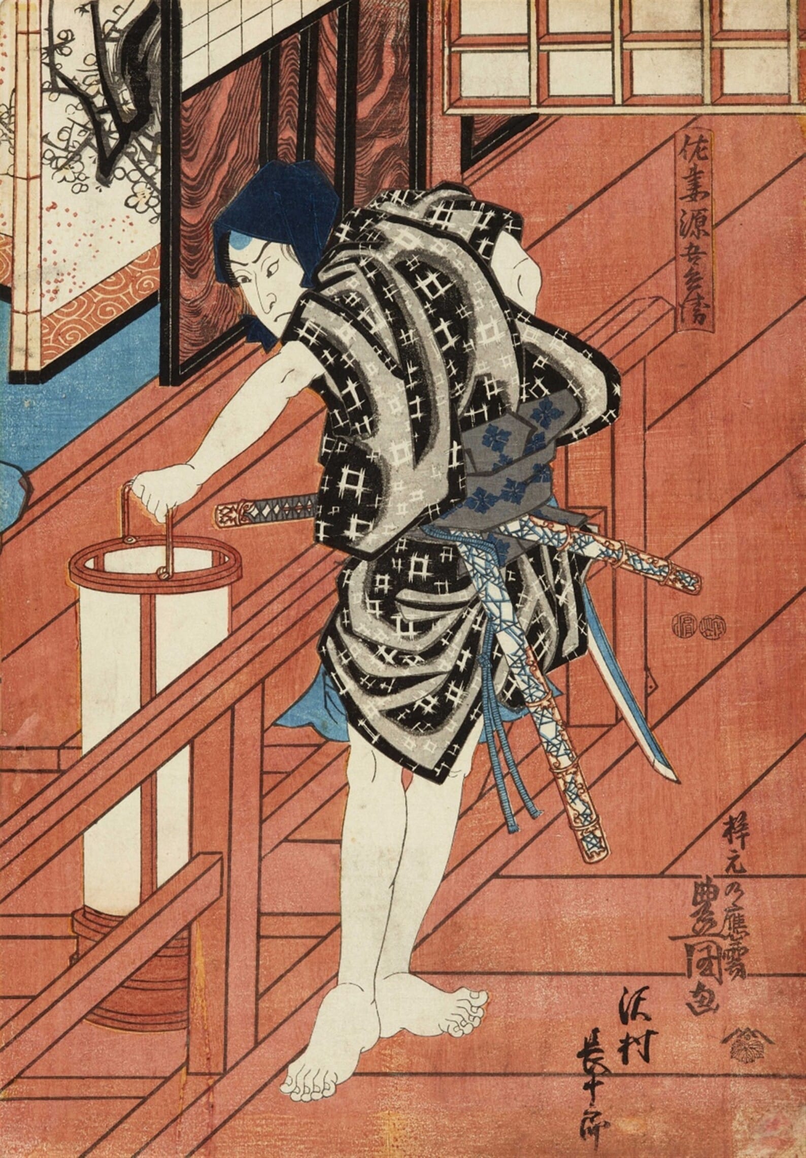 Der Raubüberfall - Triptychon von Utagawa Kunisada <br><span class="got-person">Utagawa Kunisada</span> – Bild 3